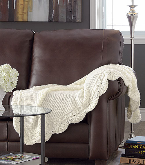 Scalloped Aran Throw